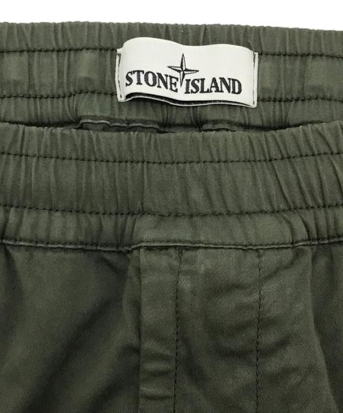 STONE ISLAND（ストーンアイランド）STONE ISLAND (ストーンアイランド) ガーメントダイ シャーリング テーパード ジョガー パンツカーゴパンツ カーキ サイズ:W28の古着・服飾アイテム