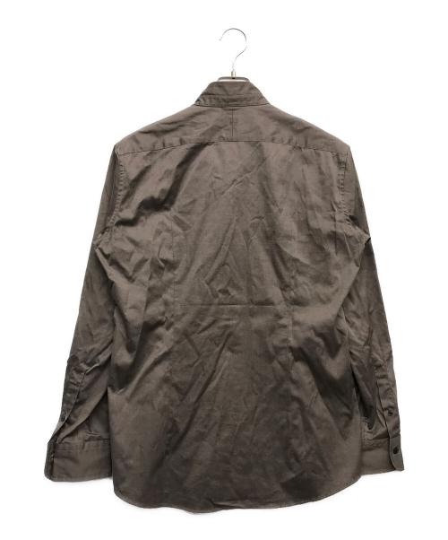 JOSEPH HOMME（ジョゼフ オム）JOSEPH HOMME (ジョゼフ オム) 80/2 オックス ウイングカラーシャツ ブラウン サイズ:50の古着・服飾アイテム