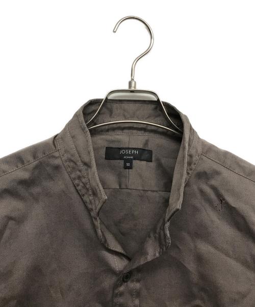 JOSEPH HOMME（ジョゼフ オム）JOSEPH HOMME (ジョゼフ オム) 80/2 オックス ウイングカラーシャツ ブラウン サイズ:50の古着・服飾アイテム