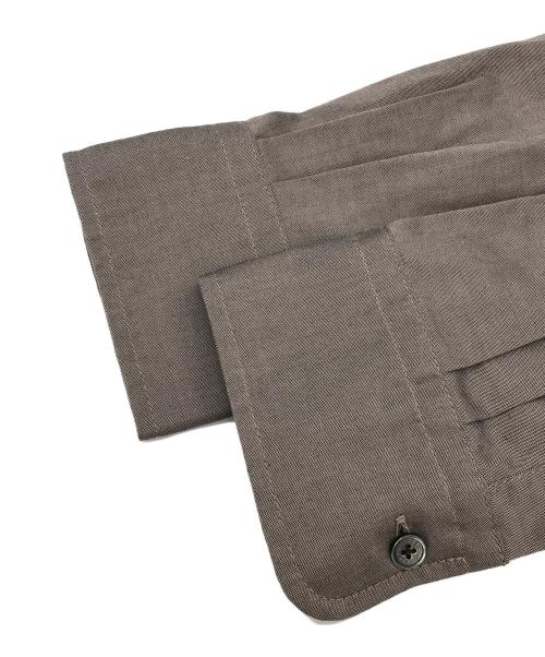 JOSEPH HOMME（ジョゼフ オム）JOSEPH HOMME (ジョゼフ オム) 80/2 オックス ウイングカラーシャツ ブラウン サイズ:50の古着・服飾アイテム