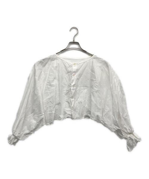 nest Robe（ネストローブ）nest Robe (ネストローブ) キャンディスリーブ2wayボレロブラウス ホワイト サイズ:Fの古着・服飾アイテム