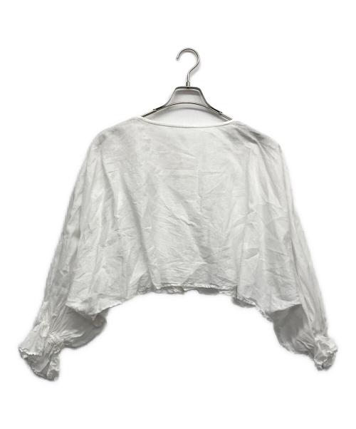 nest Robe（ネストローブ）nest Robe (ネストローブ) キャンディスリーブ2wayボレロブラウス ホワイト サイズ:Fの古着・服飾アイテム