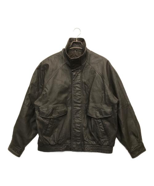 DAVID TAYLOR（デヴィット テイラー）DAVID TAYLOR (デヴィット テイラー) レザージャケット ブラウン サイズ:Lの古着・服飾アイテム