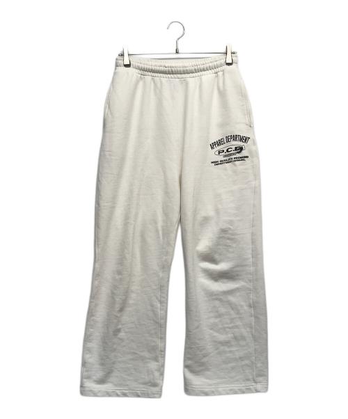 P.C.F APPAREL DEPARTMENT（ピーシーエフアパレルデパートメント）P.C.F APPAREL DEPARTMENT (ピーシーエフアパレルデパートメント) スウェットパンツ ホワイト サイズ:Lの古着・服飾アイテム