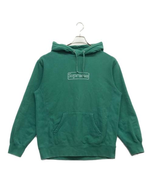 SUPREME（シュプリーム）SUPREME (シュプリーム) KAWS (カウズ) Chalk Logo Hooded Sweatshirt グリーン サイズ:Mの古着・服飾アイテム