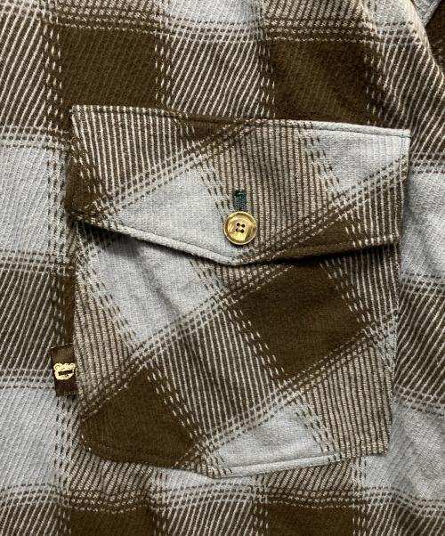 LAND by MILKBOY（ランドバイミルクボーイ）LAND BY MILKBOY (ランドバイミルクボーイ) HOODED FLANNEL SHIRT ブルー サイズ:無しの古着・服飾アイテム