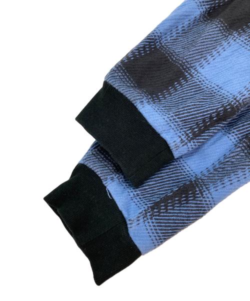 LAND by MILKBOY（ランドバイミルクボーイ）LAND BY MILKBOY (ランドバイミルクボーイ) HOODED FLANNEL SHIRT ブルー サイズ:無しの古着・服飾アイテム