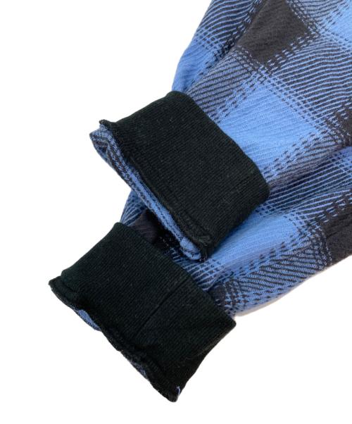 LAND by MILKBOY（ランドバイミルクボーイ）LAND BY MILKBOY (ランドバイミルクボーイ) HOODED FLANNEL SHIRT ブルー サイズ:無しの古着・服飾アイテム