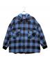 LAND BY MILKBOY（ランドバイミルクボーイ）の古着「HOODED FLANNEL SHIRT」｜ブルー