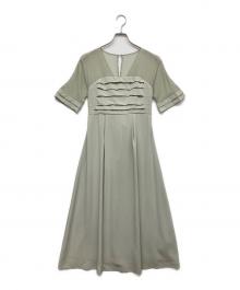 Lily Brown（リリーブラウン）の古着「シアータックドレス」｜グリーン