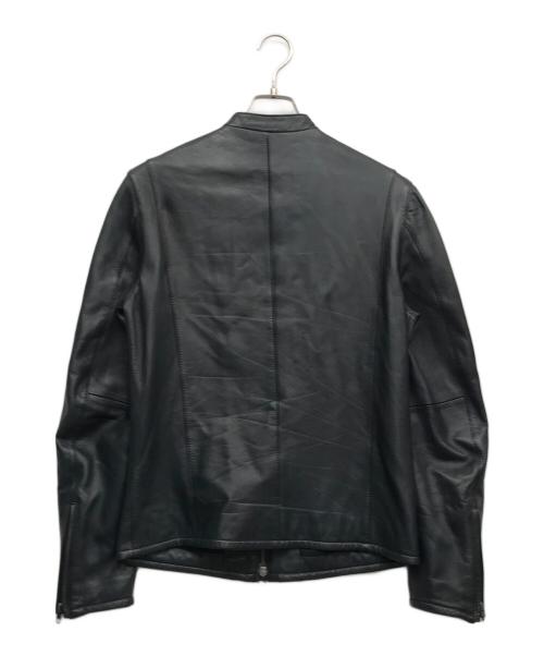 STUDIOUS（ステュディオス）STUDIOUS (ステュディオス) ラムレザーシングルライダースジャケット ブラック サイズ:2の古着・服飾アイテム