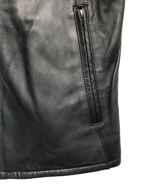 STUDIOUS（ステュディオス）STUDIOUS (ステュディオス) ラムレザーシングルライダースジャケット ブラック サイズ:2の古着・服飾アイテム