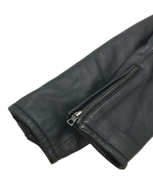 STUDIOUS（ステュディオス）STUDIOUS (ステュディオス) ラムレザーシングルライダースジャケット ブラック サイズ:2の古着・服飾アイテム