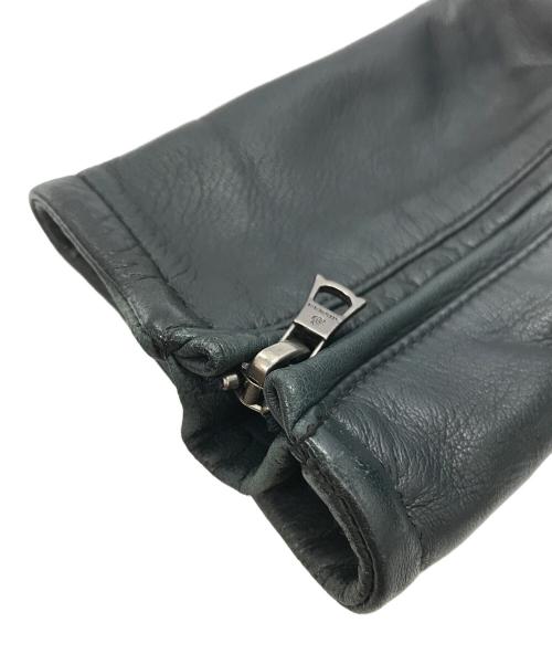 STUDIOUS（ステュディオス）STUDIOUS (ステュディオス) ラムレザーシングルライダースジャケット ブラック サイズ:2の古着・服飾アイテム