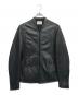 STUDIOUS（ステュディオス）の古着「ラムレザーシングルライダースジャケット」｜ブラック