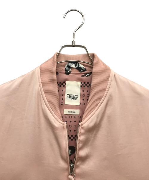 YSTRDY'S TMRRW（イエスタデイズトゥモロウ）YSTRDY'S TMRRW (イエスタデイズトゥモロウ) MA-1ジャケット ピンク サイズ:Mの古着・服飾アイテム