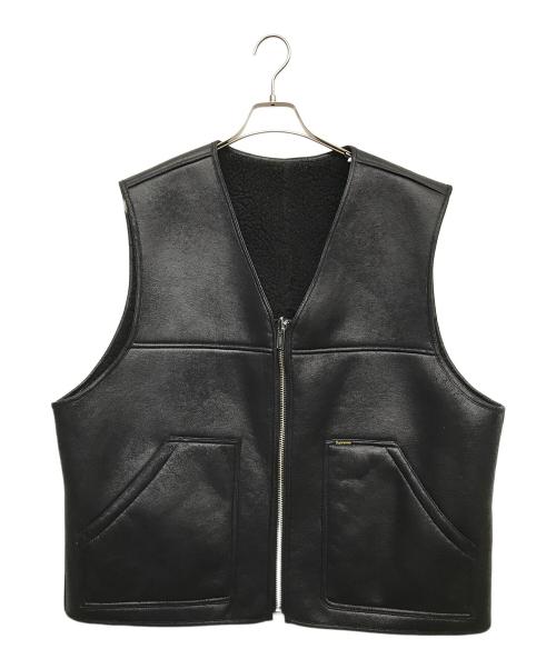 SUPREME（シュプリーム）SUPREME (シュプリーム) REVERSIBLE FAUX SHEARLING WORK VEST ブラック サイズ:XLの古着・服飾アイテム