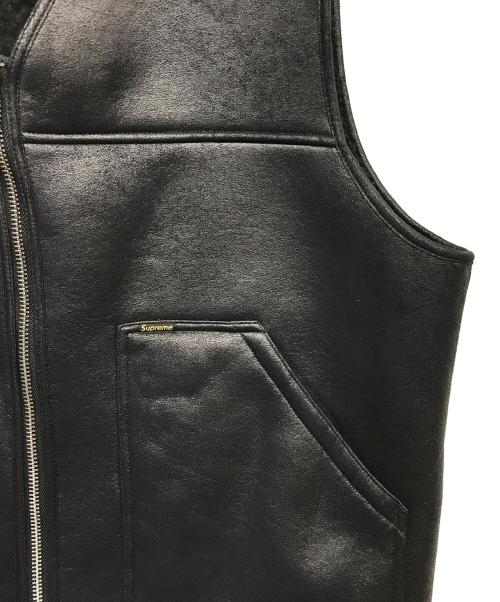 SUPREME（シュプリーム）SUPREME (シュプリーム) REVERSIBLE FAUX SHEARLING WORK VEST ブラック サイズ:XLの古着・服飾アイテム