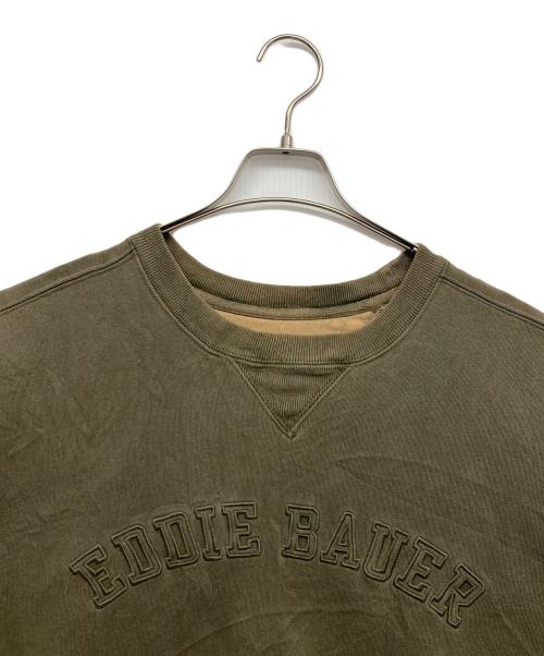 Eddie Bauer（エディーバウアー）Eddie Bauer (エディーバウアー) ロゴ刺繍スウェット カーキ サイズ:Lの古着・服飾アイテム