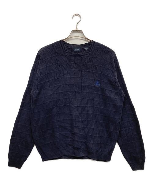 IZOD（アイゾッド）IZOD (アイゾッド) ロゴニット ネイビー サイズ:Ｍの古着・服飾アイテム