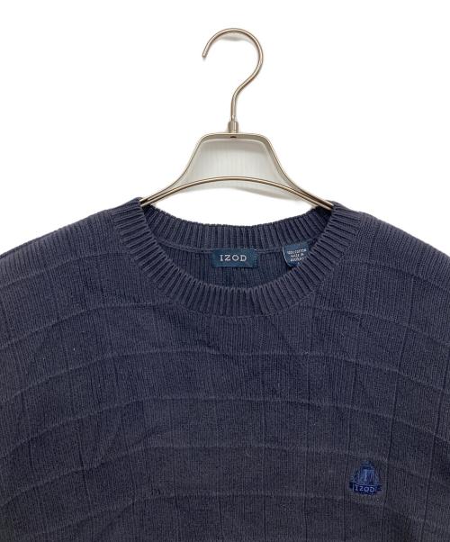 IZOD（アイゾッド）IZOD (アイゾッド) ロゴニット ネイビー サイズ:Ｍの古着・服飾アイテム