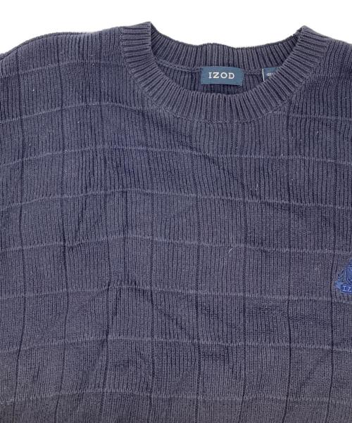 IZOD（アイゾッド）IZOD (アイゾッド) ロゴニット ネイビー サイズ:Ｍの古着・服飾アイテム