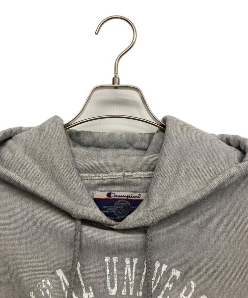 Champion REVERSE WEAVE（チャンピオン リバース ウィーブ）Champion REVERSE WEAVE (チャンピオン リバース ウィーブ) プリントパーカー グレー サイズ:Lの古着・服飾アイテム