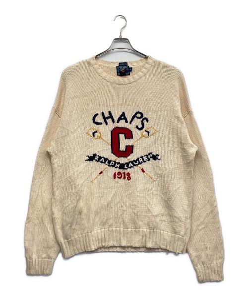 CHAPS（チャップス）CHAPS (チャップス) ロゴニット ベージュ サイズ:XLの古着・服飾アイテム
