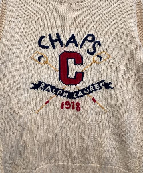 CHAPS（チャップス）CHAPS (チャップス) ロゴニット ベージュ サイズ:XLの古着・服飾アイテム