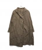 慈雨ジウ）の古着「ビッグカラーロングコート」｜ブラウン
