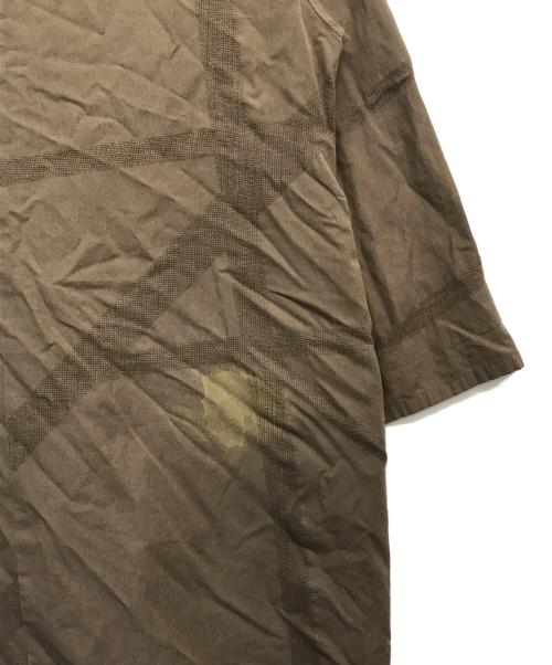 慈雨（ジウ）慈雨 (ジウ) ビッグカラーロングコート ブラウン サイズ:40の古着・服飾アイテム