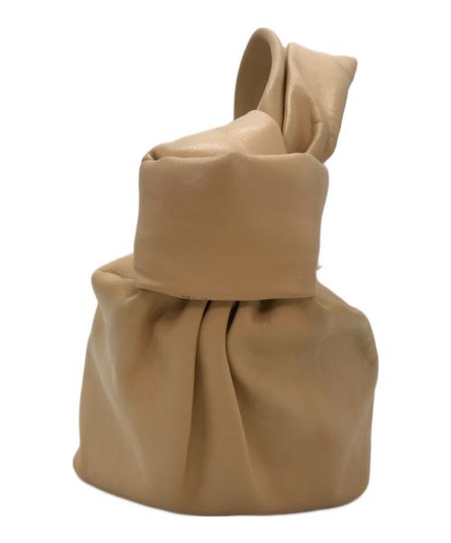 BOTTEGA VENETA（ボッテガベネタ）BOTTEGA VENETA (ボッテガベネタ) ダブルノットミニハンドバッグ ベージュの古着・服飾アイテム