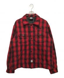 WEST COAST CHOPPERS（ウエストコーストチョッパーズ）の古着「QUILTED GANG JACKET」｜レッド