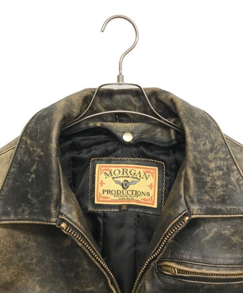 MORGAN PRODUCTIONS（モーガン プロダクションズ）MORGAN PRODUCTIONS (モーガン プロダクションズ) ライナー付きレザージャケット ブラック サイズ:36の古着・服飾アイテム
