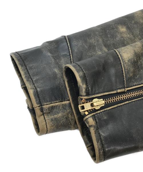 MORGAN PRODUCTIONS（モーガン プロダクションズ）MORGAN PRODUCTIONS (モーガン プロダクションズ) ライナー付きレザージャケット ブラック サイズ:36の古着・服飾アイテム