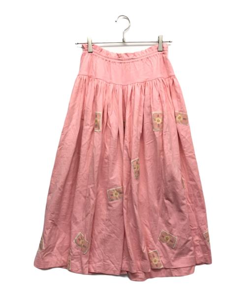 PINK HOUSE（ピンクハウス）PINK HOUSE (ピンクハウス) パッチスカート ピンク サイズ:記載無の古着・服飾アイテム
