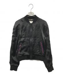 Saint Laurent Paris（サンローランパリ）の古着「Beaded Teddy Jacket」｜ブラック