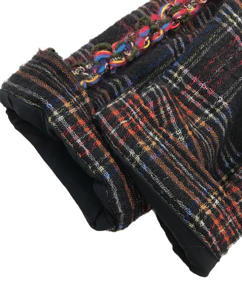 CHANEL（シャネル）CHANEL (シャネル) カシミヤ混 チェック柄 イージーパンツ ブラック サイズ:34の古着・服飾アイテム