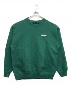 X-LARGEエクストララージ）の古着「TWO TONE BACKSIDE OG CREWNECK SWEAT」｜グリーン