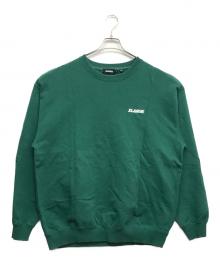 X-LARGE（エクストララージ）の古着「TWO TONE BACKSIDE OG CREWNECK SWEAT」｜グリーン