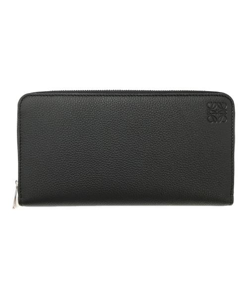 LOEWE（ロエベ）LOEWE (ロエベ) ソフトグレインカーフジップアラウンドウォレット ブラックの古着・服飾アイテム