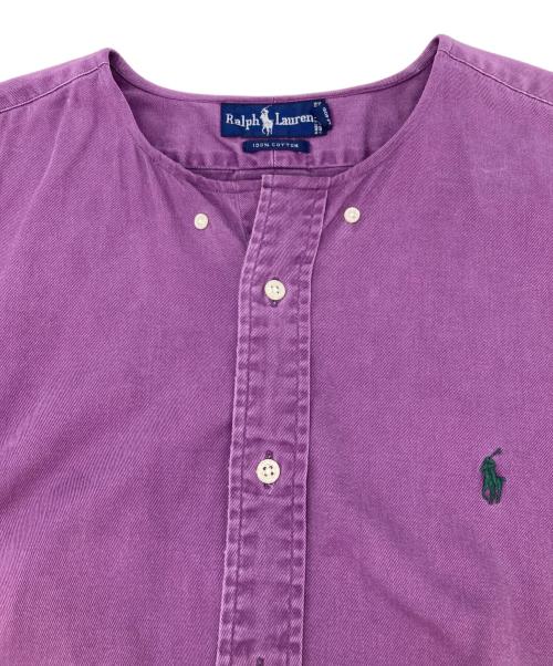 POLO RALPH LAUREN（ポロ・ラルフローレン）POLO RALPH LAUREN (ポロ・ラルフローレン) 再構築シャツ パープル サイズ:XLの古着・服飾アイテム