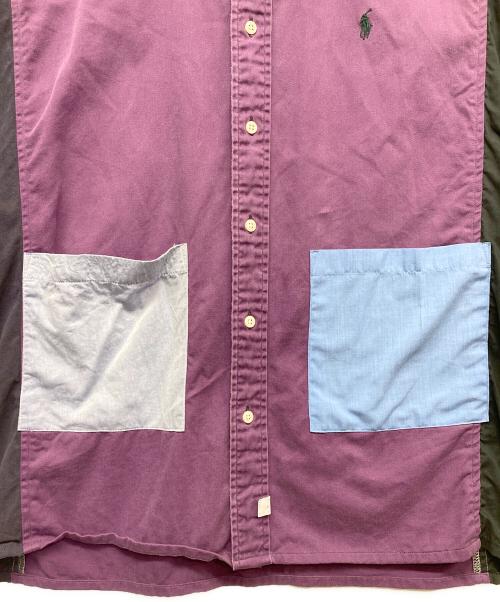 POLO RALPH LAUREN（ポロ・ラルフローレン）POLO RALPH LAUREN (ポロ・ラルフローレン) 再構築シャツ パープル サイズ:XLの古着・服飾アイテム
