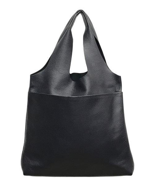 JIL SANDER NAVY（ジルサンダー ネイビー）JIL SANDER NAVY (ジルサンダー ネイビー) レザートートバッグ ネイビーの古着・服飾アイテム