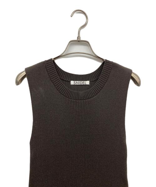 Snidel（スナイデル）Snidel (スナイデル) ノースリーブワンピース ブラウン サイズ:1の古着・服飾アイテム