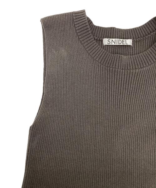 Snidel（スナイデル）Snidel (スナイデル) ノースリーブワンピース ブラウン サイズ:1の古着・服飾アイテム