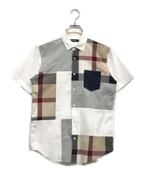 BLACK LABEL CRESTBRIDGE（ブラックレーベル クレストブリッジ）BLACK LABEL CRESTBRIDGE (ブラックレーベル クレストブリッジ) 半袖シャツ ホワイト サイズ:Ｍの古着・服飾アイテム