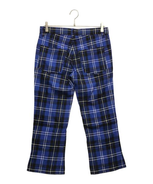 tricot COMME des GARCONS（トリココムデギャルソン）tricot COMME des GARCONS (トリココムデギャルソン) チェックパンツ ブルー サイズ:Ｍの古着・服飾アイテム