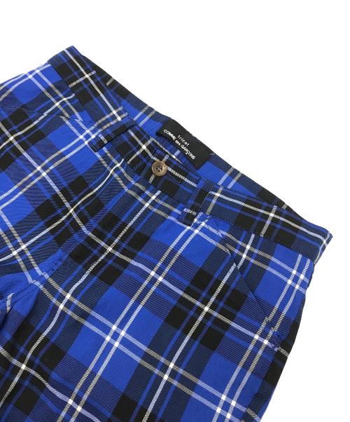 tricot COMME des GARCONS（トリココムデギャルソン）tricot COMME des GARCONS (トリココムデギャルソン) チェックパンツ ブルー サイズ:Ｍの古着・服飾アイテム
