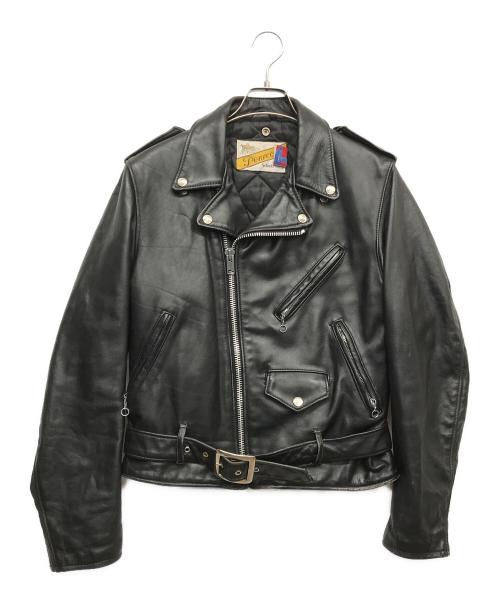 Schott（ショット）Schott (ショット) ダブルライダースジャケット ブラック サイズ:36の古着・服飾アイテム